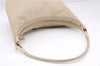 Authentic GUCCI Vintage Shoulder Bag Purse Leather 0013814 Ivory 9875D