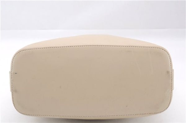 Authentic GUCCI Vintage Shoulder Bag Purse Leather 0013814 Ivory 9875D