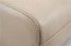 Authentic GUCCI Vintage Shoulder Bag Purse Leather 0013814 Ivory 9875D