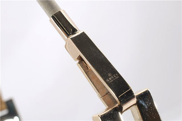 Authentic GUCCI Vintage Shoulder Bag Purse Leather 0013814 Ivory 9875D