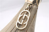 Authentic GUCCI Vintage Shoulder Bag Purse Leather 0013814 Ivory 9875D