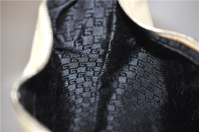 Authentic GUCCI Vintage Shoulder Bag Purse Leather 0013814 Ivory 9875D