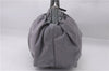 Authentic PRADA Nylon Tessuto Bow Leather 2Way Hand Bag Purse BN1778 Gray 9877E