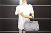 Authentic PRADA Nylon Tessuto Bow Leather 2Way Hand Bag Purse BN1778 Gray 9877E