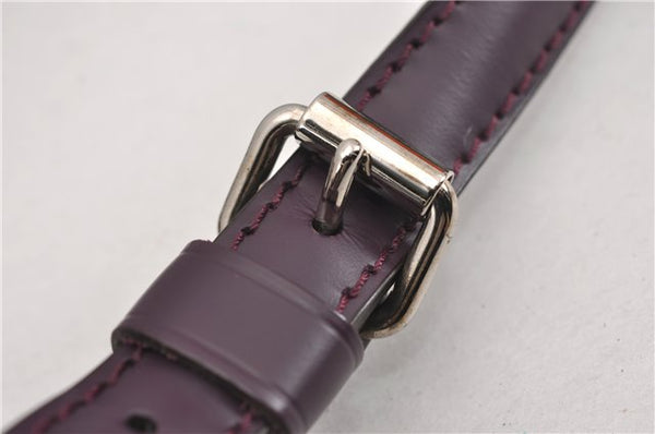 Authentic Louis Vuitton Leather Shoulder Strap Purple 40.6-47.6" LV 9877F