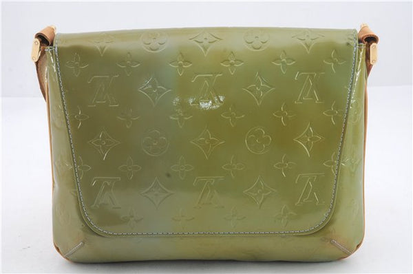 Auth Louis Vuitton Vernis Thompson Street Shoulder Bag Green M91009 LV 9880C