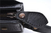 Authentic Burberrys Vintage Leather Clutch Hand Bag Purse Black 9881D