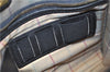 Authentic Burberrys Vintage Leather Clutch Hand Bag Purse Black 9881D