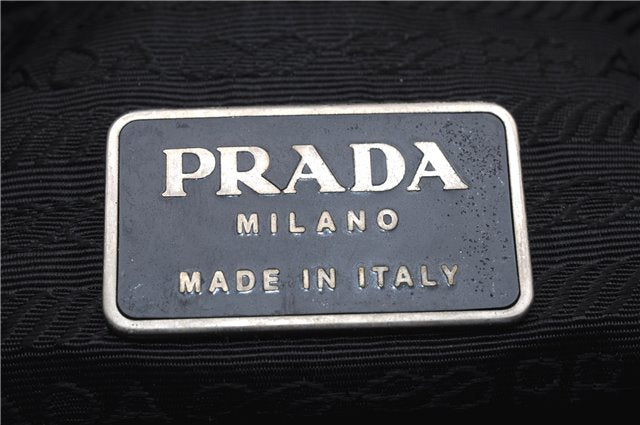 Authentic PRADA Vintage Nylon Shoulder Tote Bag Black 9882D