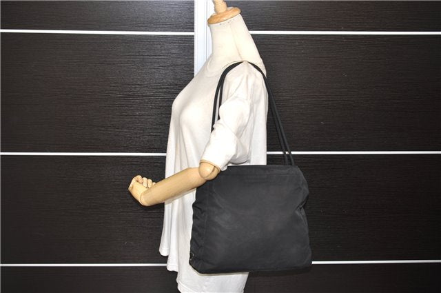 Authentic PRADA Vintage Nylon Shoulder Tote Bag Black 9882D