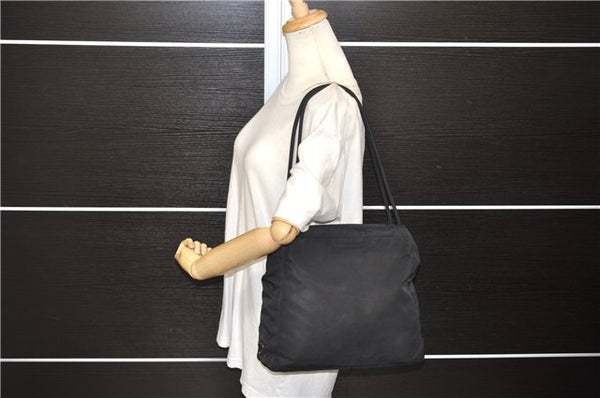 Authentic PRADA Vintage Nylon Shoulder Tote Bag Black 9882D