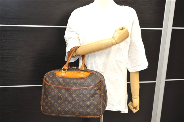 Authentic Louis Vuitton Monogram Deauville Hand Bag M47270 LV 9886C