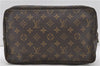 Auth Louis Vuitton Monogram Trousse Toilette 28 Clutch Hand Bag M47522 LV 9889C