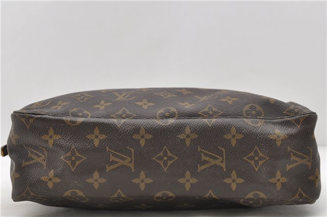 Auth Louis Vuitton Monogram Trousse Toilette 28 Clutch Hand Bag M47522 LV 9889C