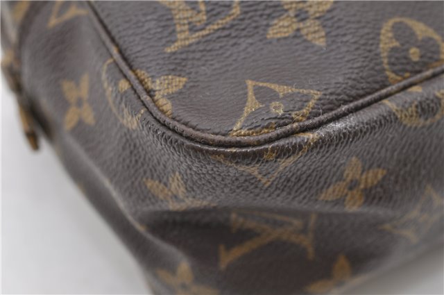 Auth Louis Vuitton Monogram Trousse Toilette 28 Clutch Hand Bag M47522 LV 9889C