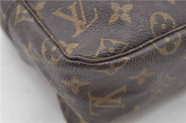 Auth Louis Vuitton Monogram Trousse Toilette 28 Clutch Hand Bag M47522 LV 9889C