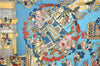 Authentic HERMES Carre 90 Scarf "ASTRES et SOLEILS" Silk Blue Paper Bag 9890F