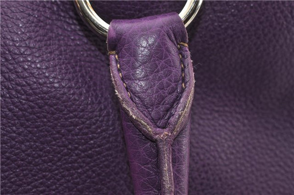 Authentic PRADA Vintage Leather Nappa 2Way Shoulder Hand Tote Bag Purple 9892F