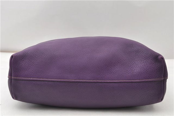 Authentic PRADA Vintage Leather Nappa 2Way Shoulder Hand Tote Bag Purple 9892F