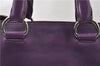 Authentic PRADA Vintage Leather Nappa 2Way Shoulder Hand Tote Bag Purple 9892F