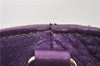 Authentic PRADA Vintage Leather Nappa 2Way Shoulder Hand Tote Bag Purple 9892F