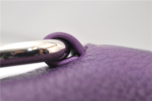 Authentic PRADA Vintage Leather Nappa 2Way Shoulder Hand Tote Bag Purple 9892F
