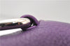 Authentic PRADA Vintage Leather Nappa 2Way Shoulder Hand Tote Bag Purple 9892F
