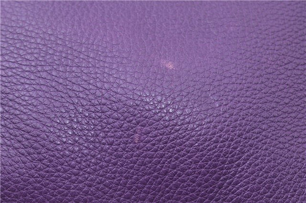 Authentic PRADA Vintage Leather Nappa 2Way Shoulder Hand Tote Bag Purple 9892F