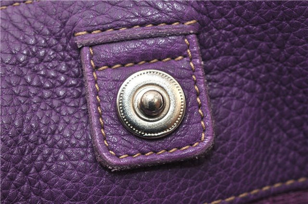 Authentic PRADA Vintage Leather Nappa 2Way Shoulder Hand Tote Bag Purple 9892F