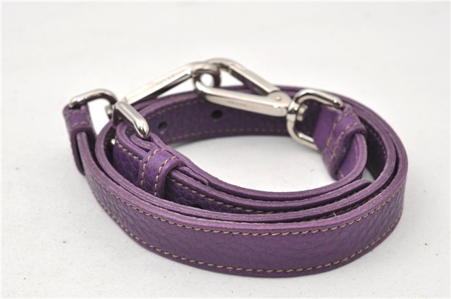 Authentic PRADA Vintage Leather Nappa 2Way Shoulder Hand Tote Bag Purple 9892F