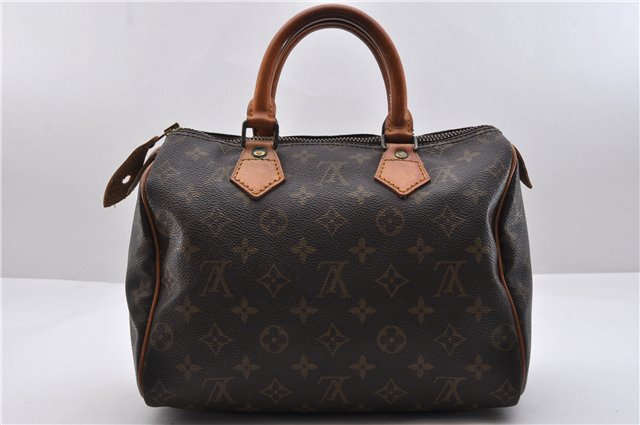 Authentic Louis Vuitton Monogram Speedy 25 Hand Bag M41528 LV 9894C