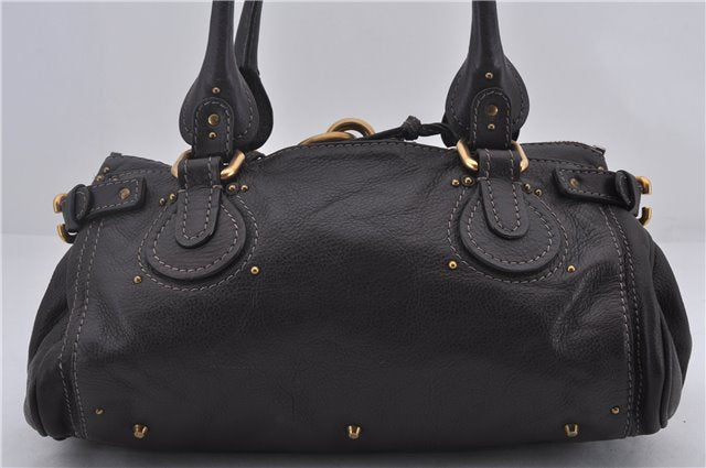 Authentic Chloe Paddington Leather Shoulder Hand Bag Purse Brown 9895D