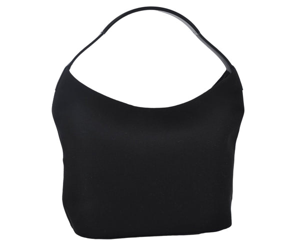Authentic GUCCI Shoulder Hand Bag Nylon Enamel 0013298 Black 9896D