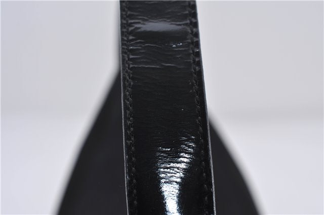 Authentic GUCCI Shoulder Hand Bag Nylon Enamel 0013298 Black 9896D