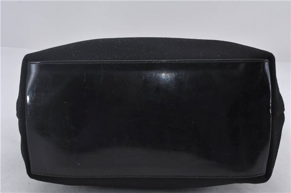 Authentic GUCCI Shoulder Hand Bag Nylon Enamel 0013298 Black 9896D