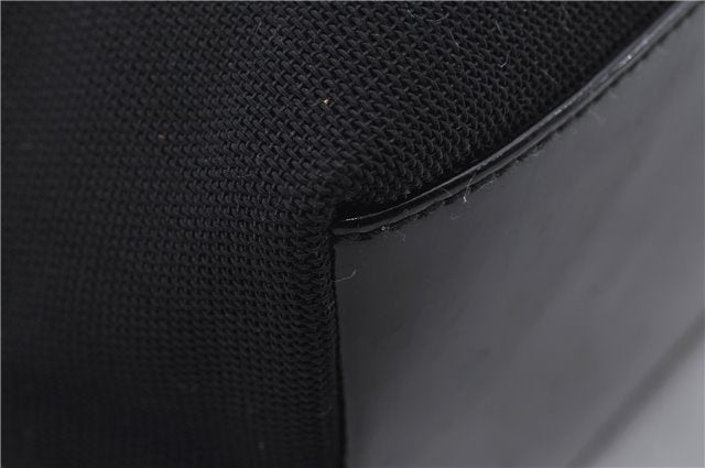 Authentic GUCCI Shoulder Hand Bag Nylon Enamel 0013298 Black 9896D