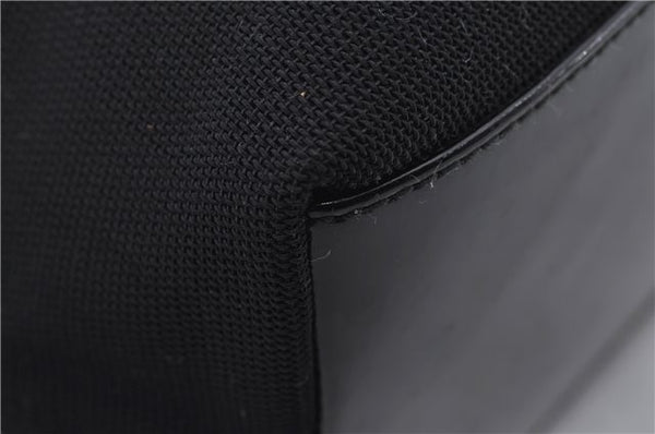 Authentic GUCCI Shoulder Hand Bag Nylon Enamel 0013298 Black 9896D