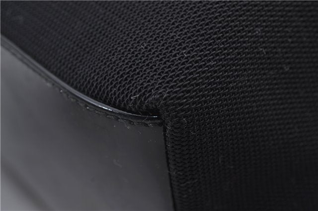 Authentic GUCCI Shoulder Hand Bag Nylon Enamel 0013298 Black 9896D