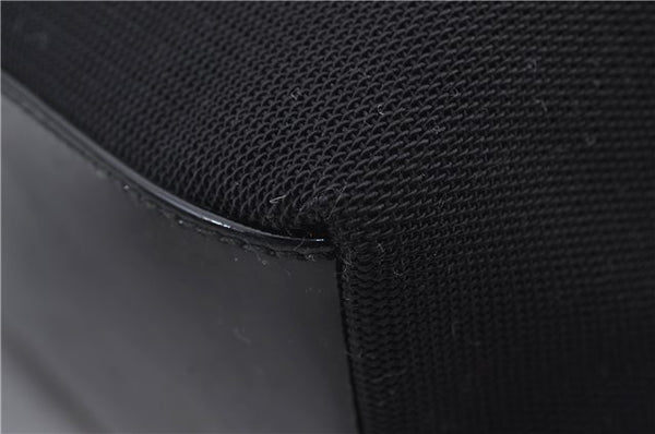 Authentic GUCCI Shoulder Hand Bag Nylon Enamel 0013298 Black 9896D