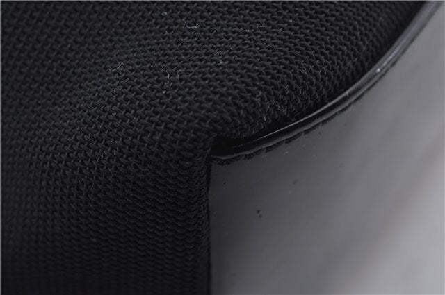 Authentic GUCCI Shoulder Hand Bag Nylon Enamel 0013298 Black 9896D