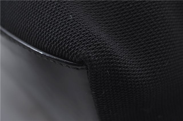 Authentic GUCCI Shoulder Hand Bag Nylon Enamel 0013298 Black 9896D