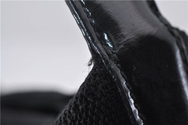 Authentic GUCCI Shoulder Hand Bag Nylon Enamel 0013298 Black 9896D