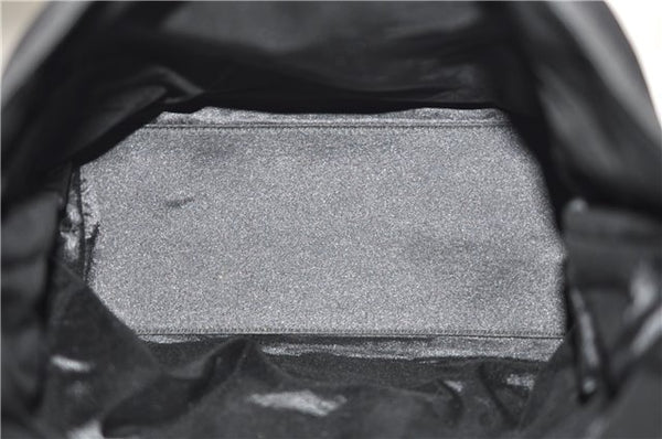 Authentic GUCCI Shoulder Hand Bag Nylon Enamel 0013298 Black 9896D