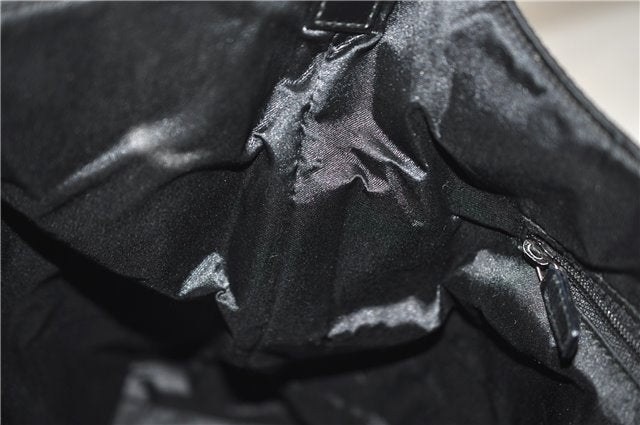 Authentic GUCCI Shoulder Hand Bag Nylon Enamel 0013298 Black 9896D