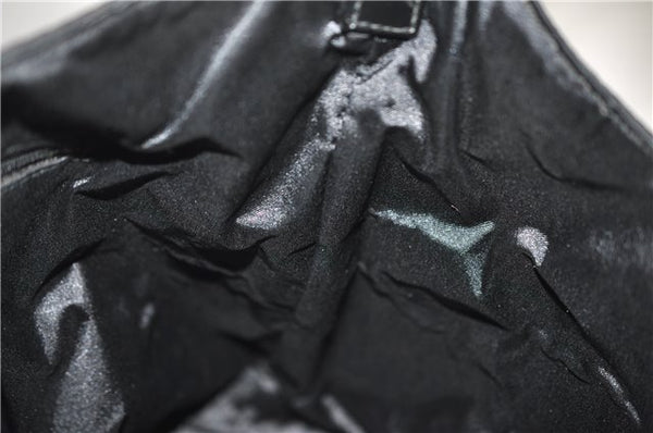 Authentic GUCCI Shoulder Hand Bag Nylon Enamel 0013298 Black 9896D