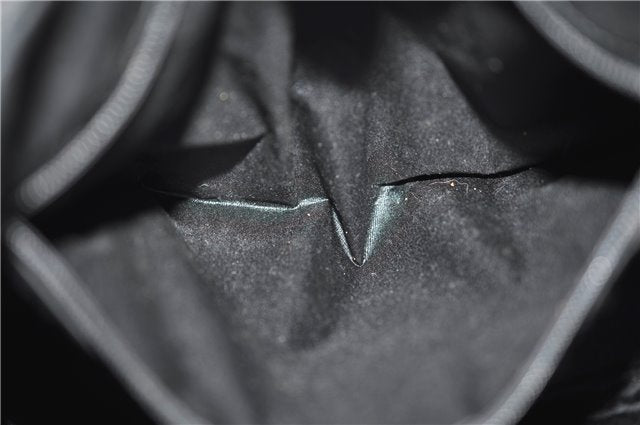 Authentic GUCCI Shoulder Hand Bag Nylon Enamel 0013298 Black 9896D