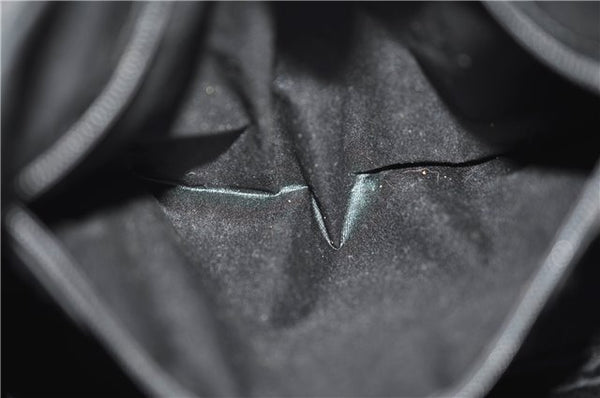 Authentic GUCCI Shoulder Hand Bag Nylon Enamel 0013298 Black 9896D