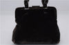 Authentic PRADA Velluto Fibbie Shoulder Hand Bag Purse Velvet B7645 Brown 9898D