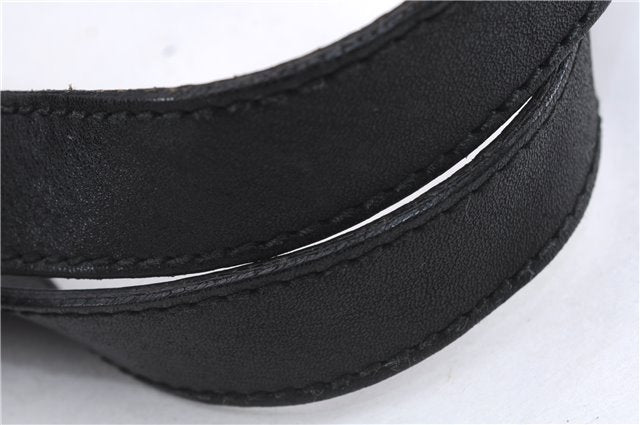 Authentic GUCCI Vintage Shoulder Tote Bag GG Canvas Leather 30501 Black 9899D