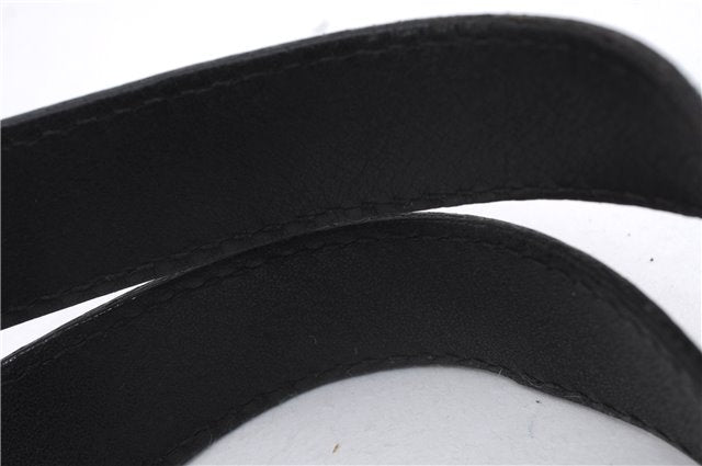 Authentic GUCCI Vintage Shoulder Tote Bag GG Canvas Leather 30501 Black 9899D